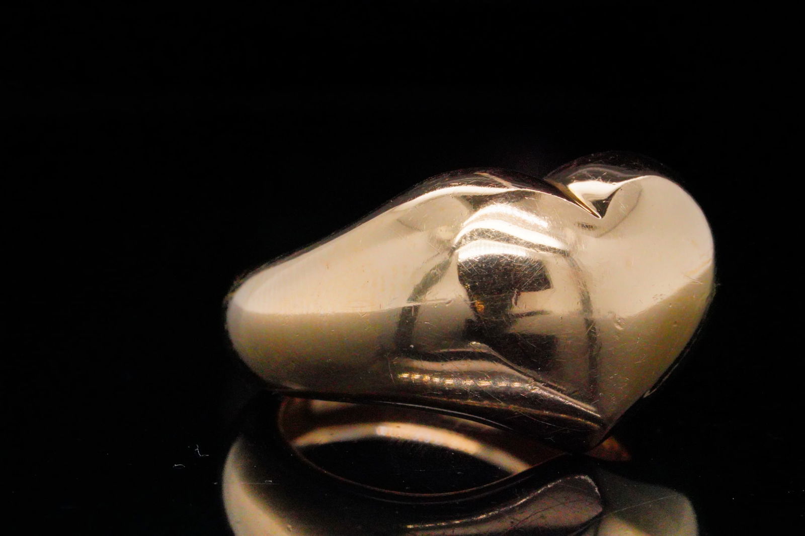 Chaumet Solid 18K Yellow Gold Heart Ring - 4