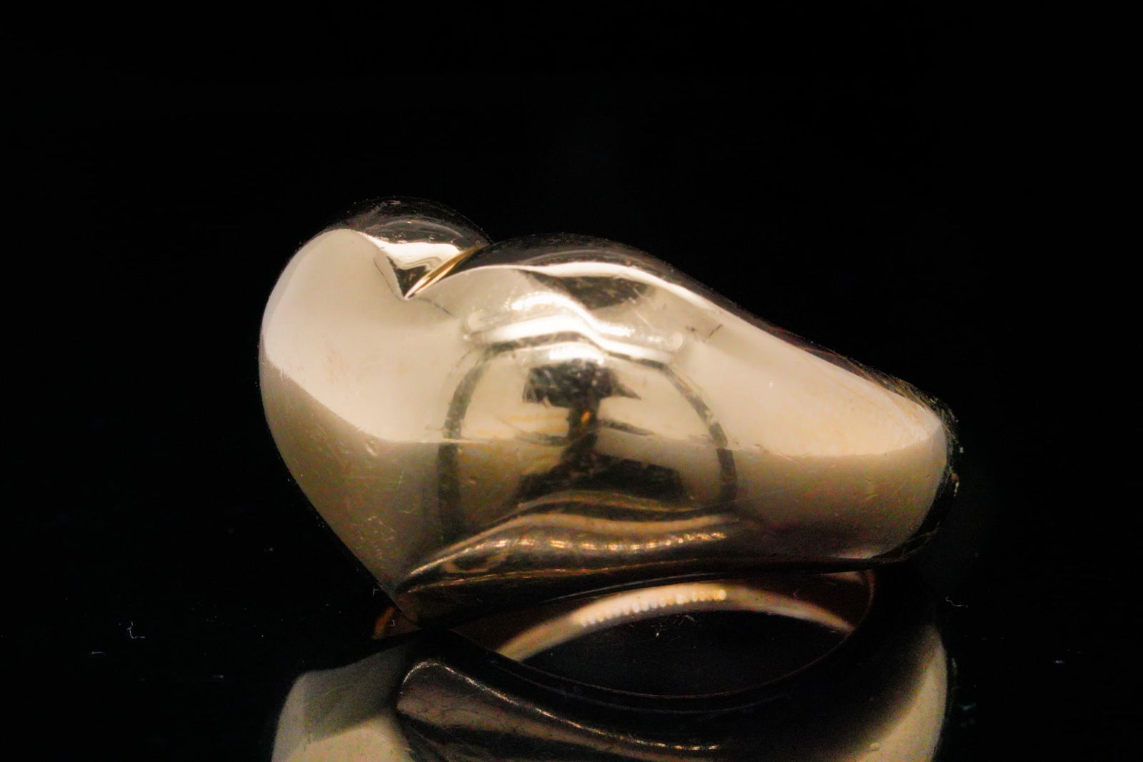 Chaumet Solid 18K Yellow Gold Heart Ring - 5