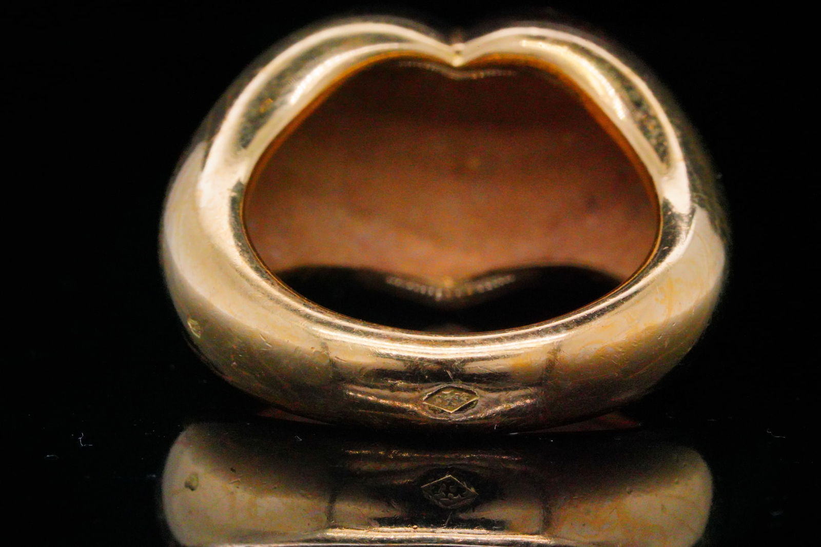 Chaumet Solid 18K Yellow Gold Heart Ring - 7