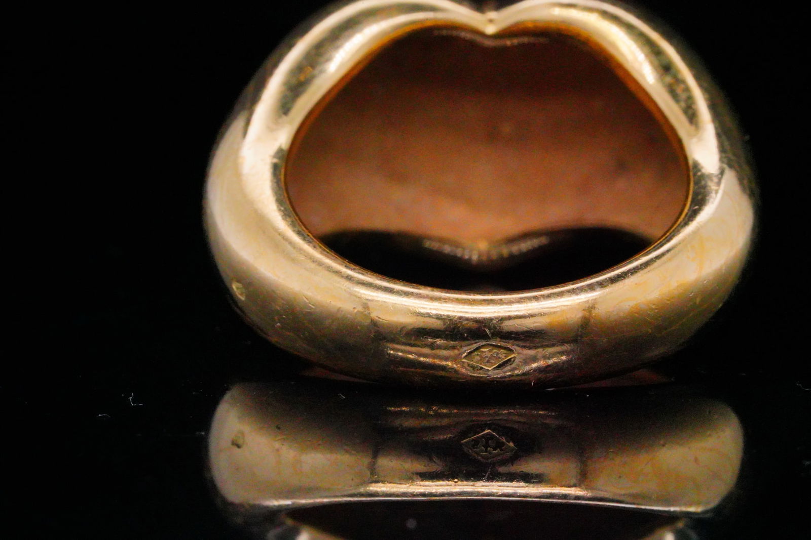 Chaumet Solid 18K Yellow Gold Heart Ring - 8