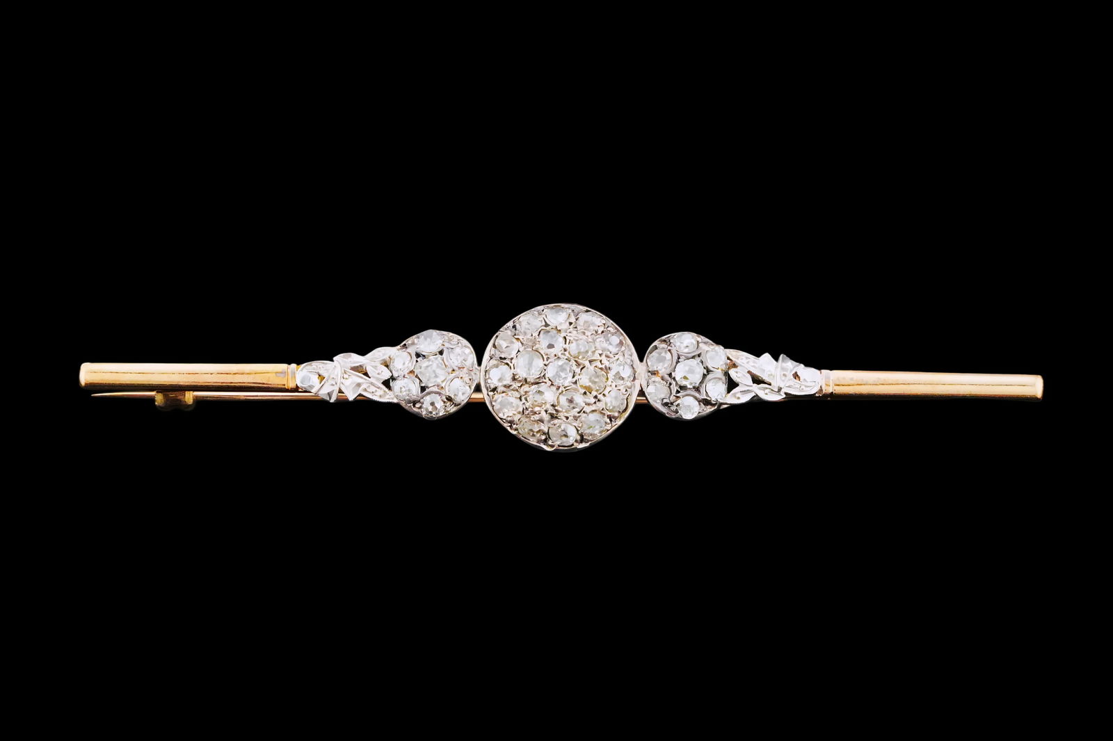 1.50ctw Mine Cut Diamond and 18K Antique Brooch (1 of 3)