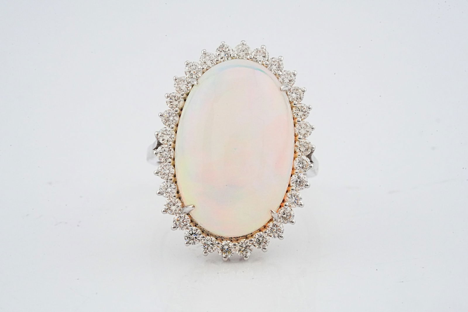 12.00ct Opal, 0.90ctw VS1-VS2/G-H Diamond and 18K Ring (1 of 6)