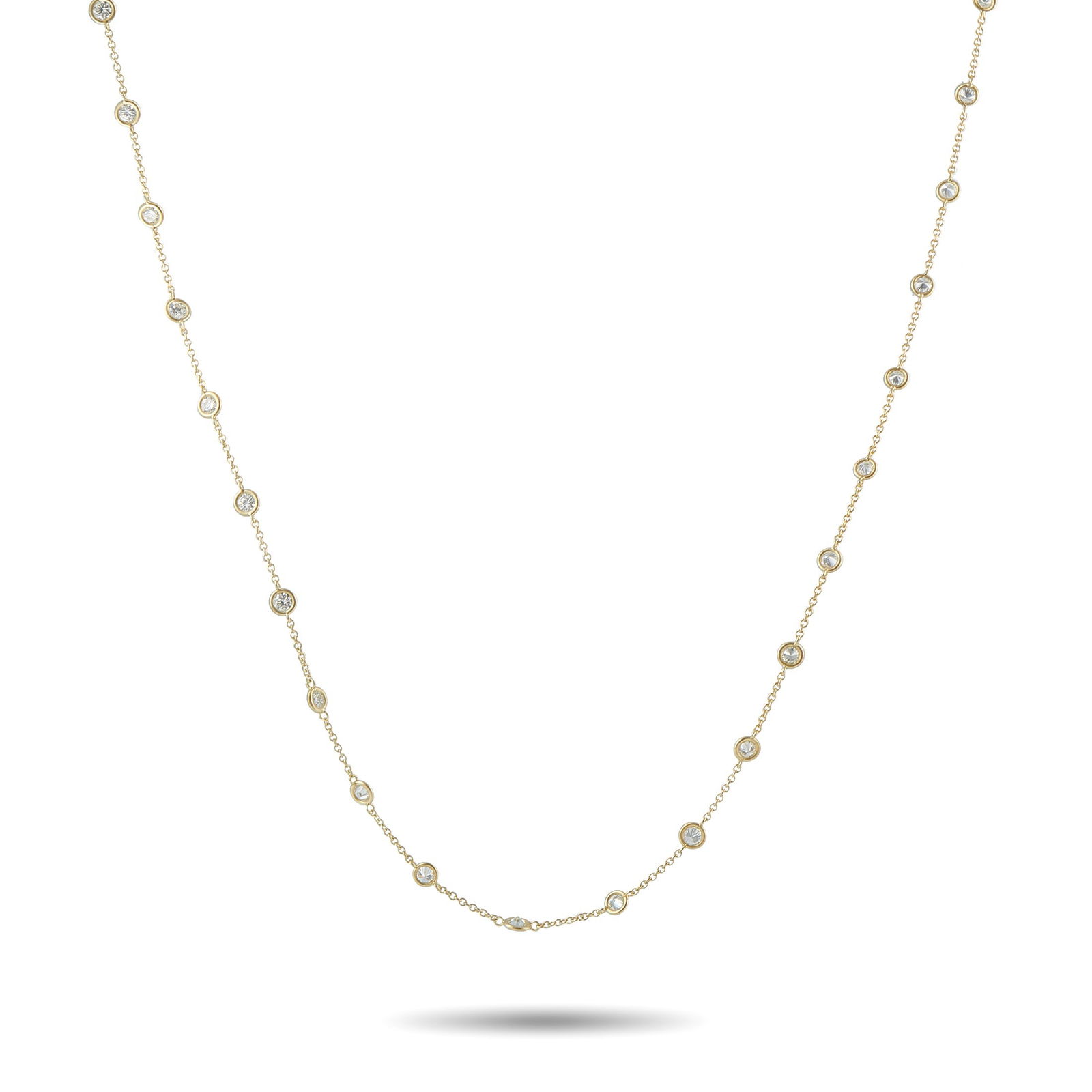 4.40ctw Diamond and 14K Yellow Gold 35" Necklace (1 of 3)