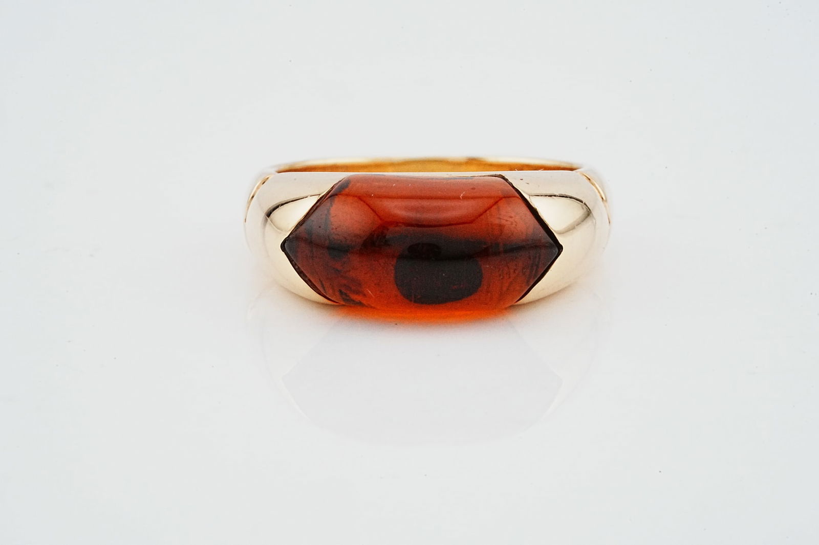 Bvlgari Tronchetto 18K Yellow Gold and Citrine Ring (1 of 5)
