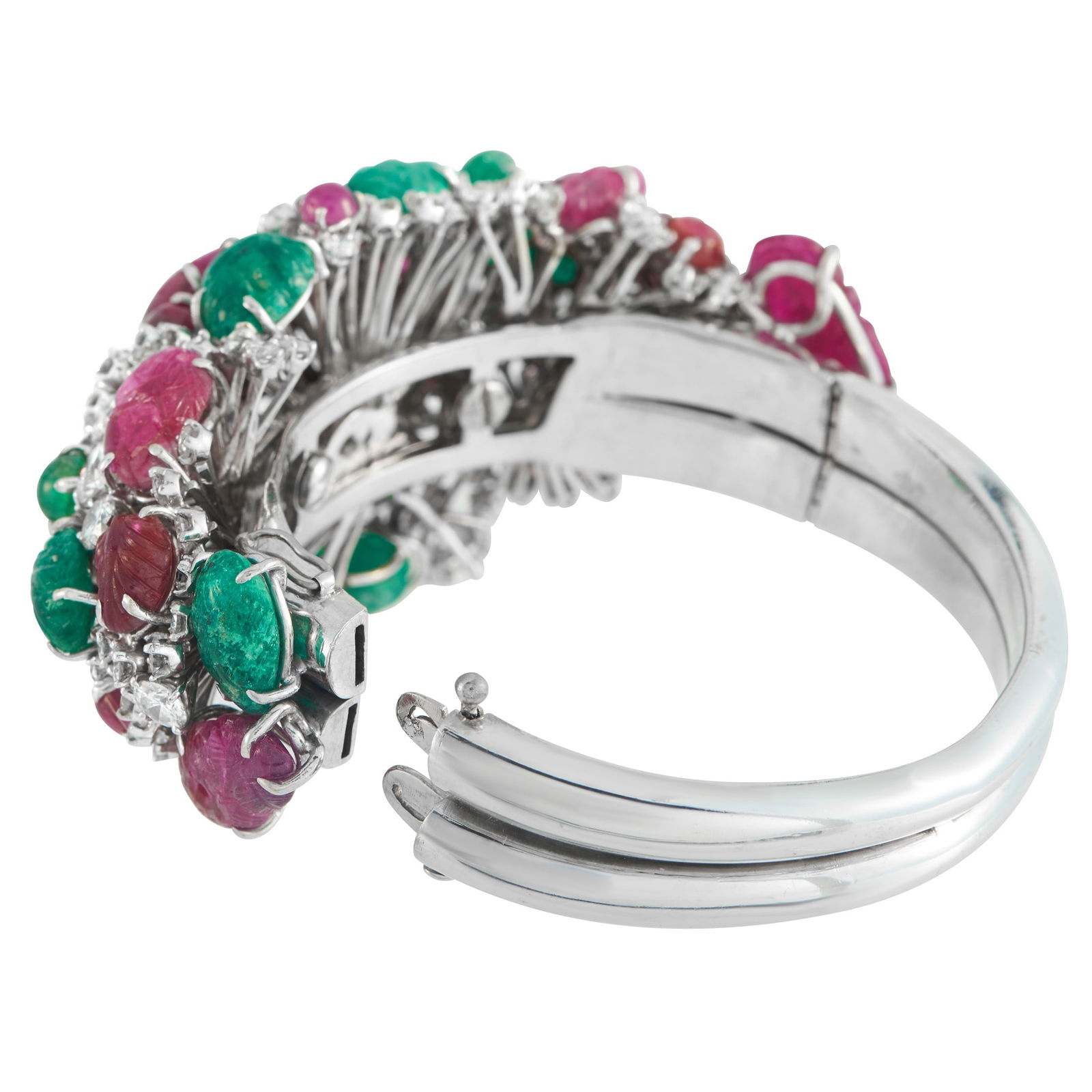 50.00ctw Emerald and Ruby, 19.00ctw Diamond Bracelet - 3