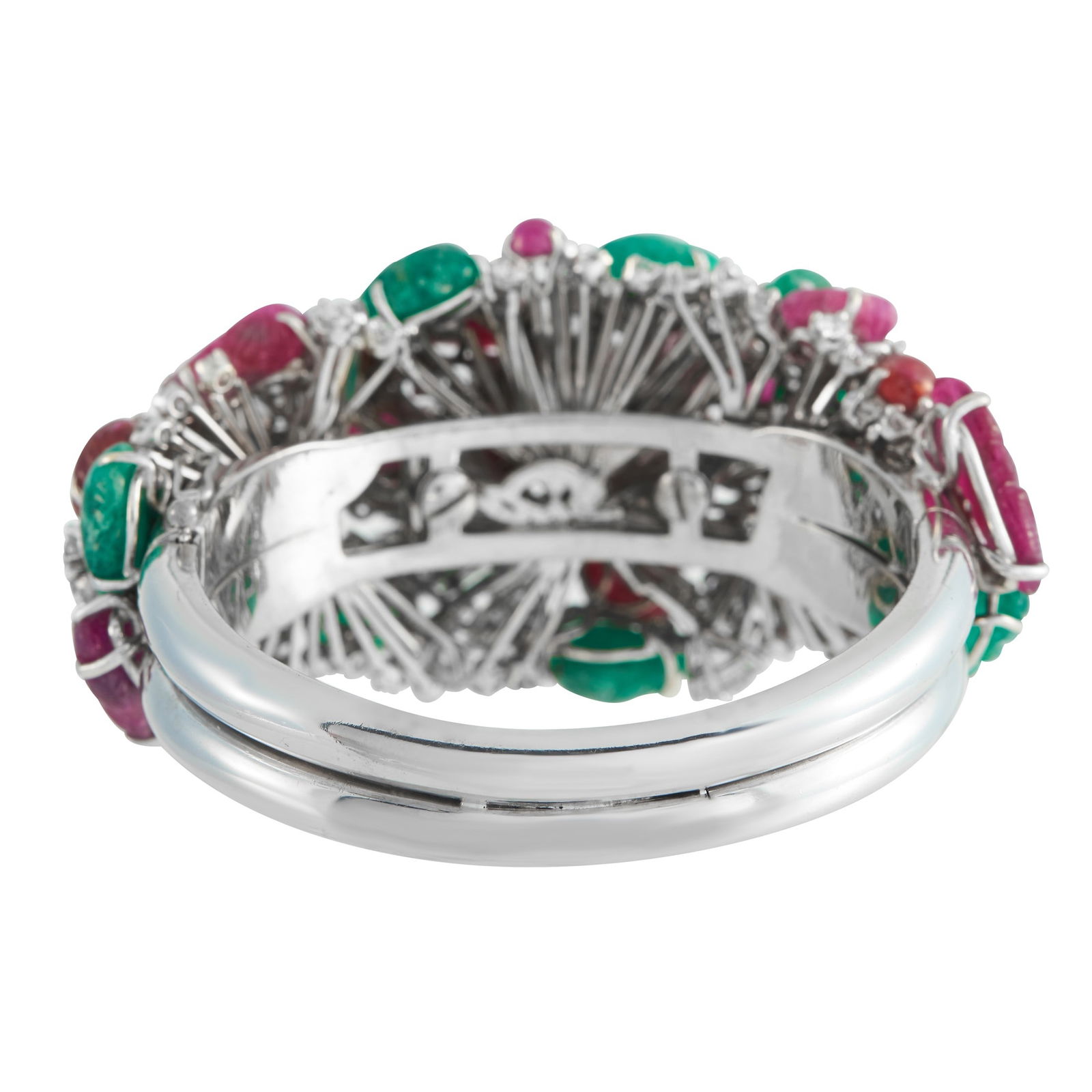 50.00ctw Emerald and Ruby, 19.00ctw Diamond Bracelet - 4