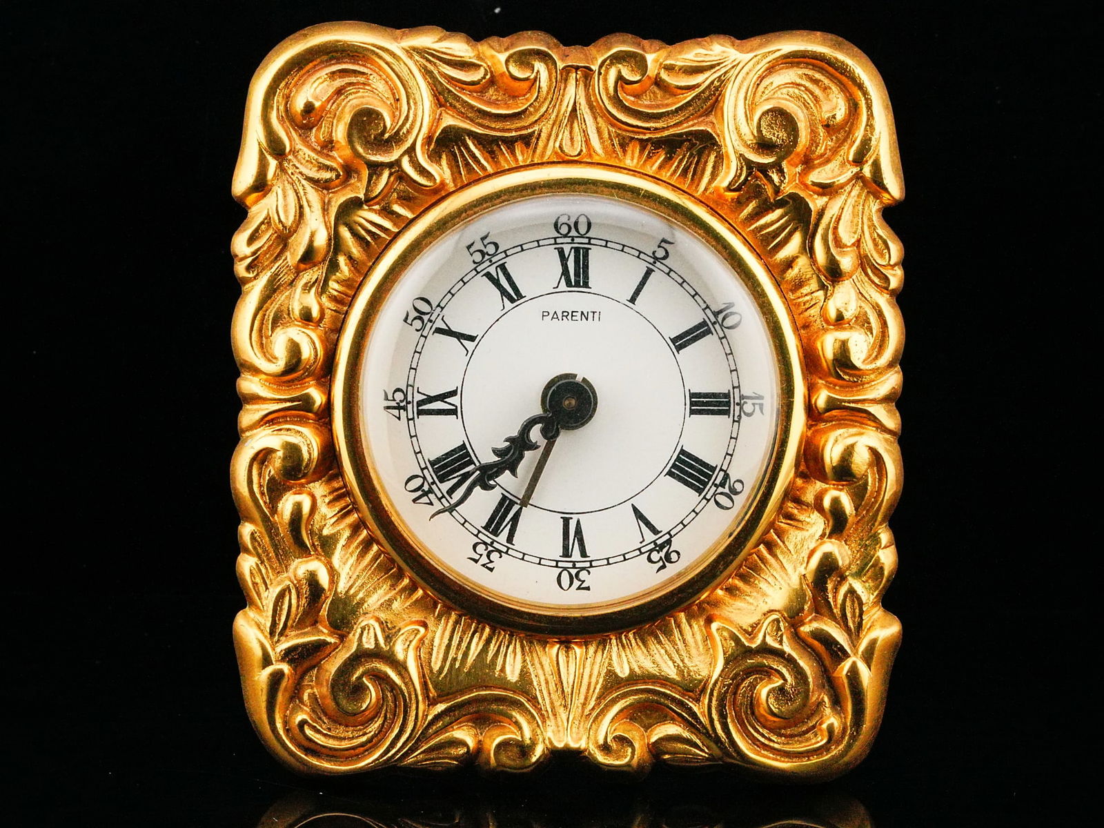 Vintage Parenti Italian Gilt Bronze Table Clock (1 of 3)