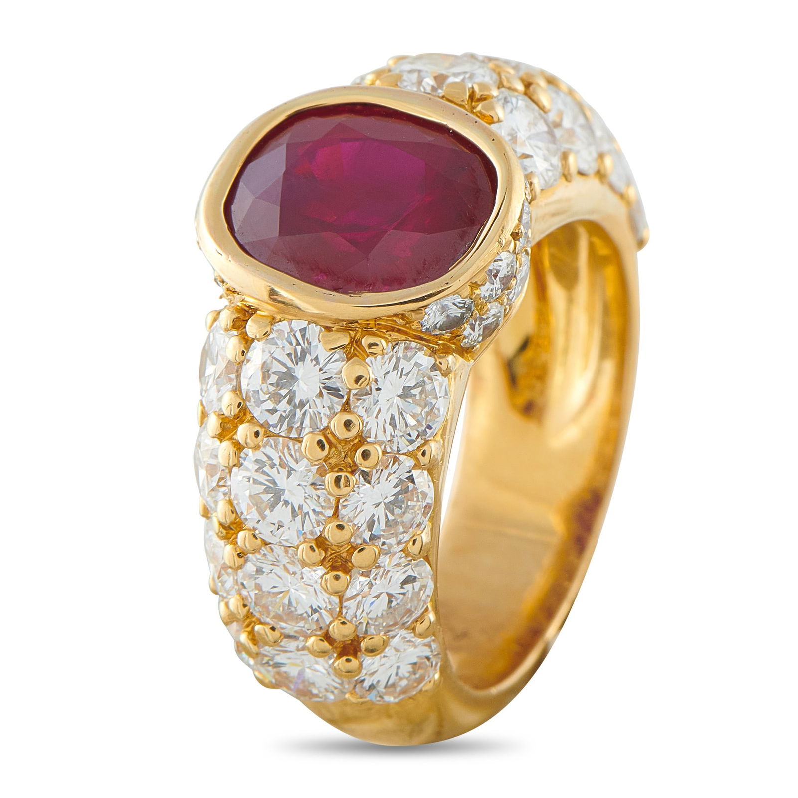 4.40ctw Diamond, 4.09ct Burma Ruby and 18K Ring - 3