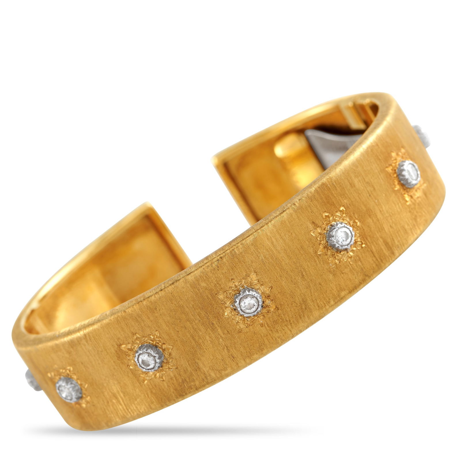 Buccellati 18K Yellow Gold and Diamond Macri Cuff (1 of 3)