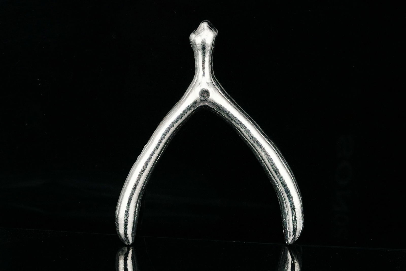 Yeager's Poured Silver 3 Troy Oz .999 Silver Wishbone (1 of 3)