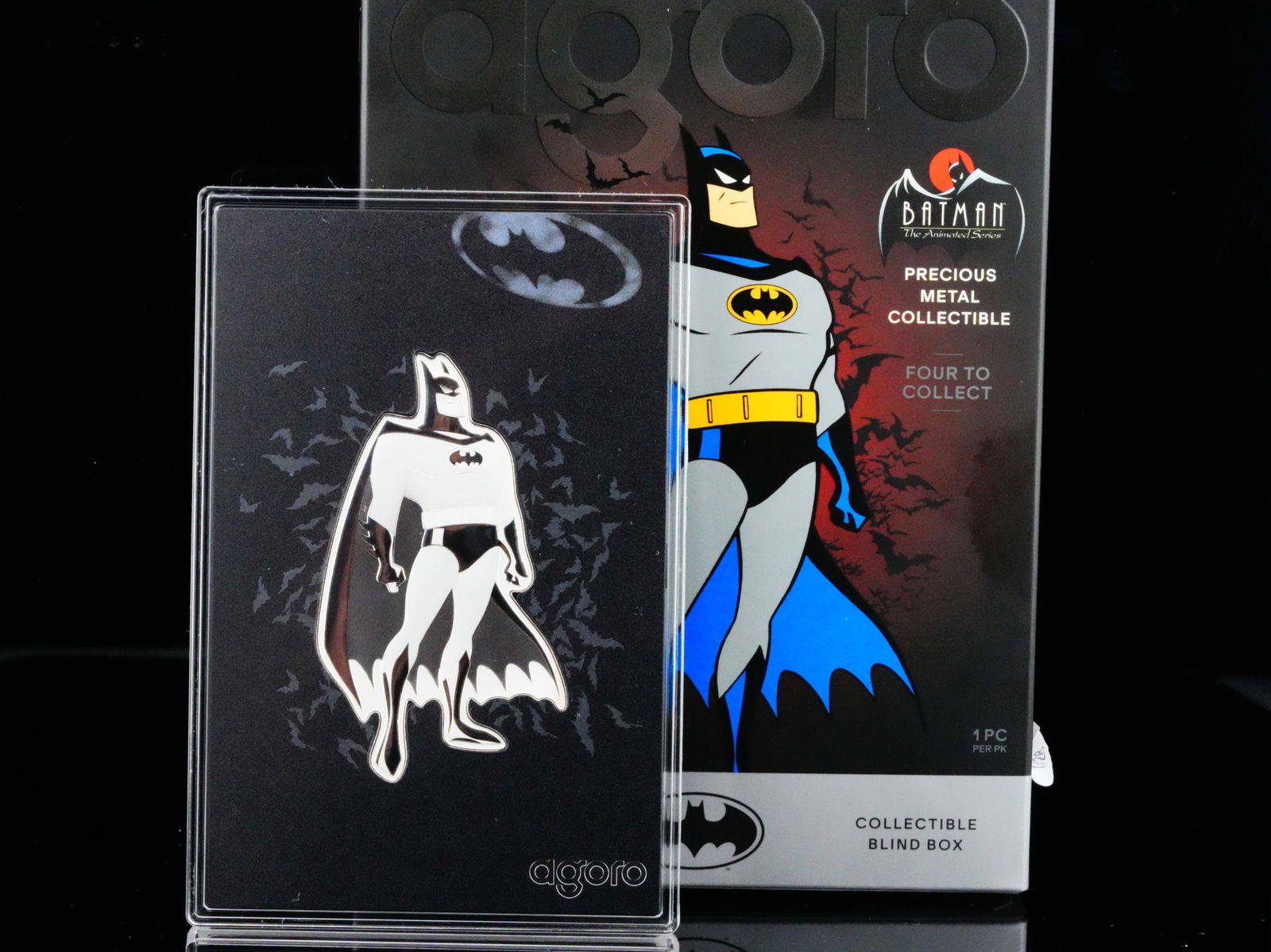 1/2 Troy Ounce .999 Silver Agoro Batman Bar #208/500: 1/2 Troy Ounce .999 Fine Silver Agoro Batman Bullion Bar #208/500 W/Original Box - Unleash a piece of Gotham in solid silver with this officially licensed Agoro Batman bullion bar. Struck in 1/2 troy