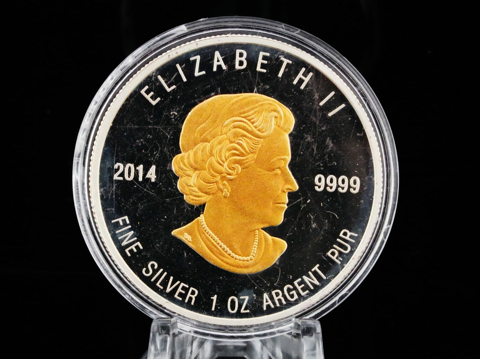 2014 Canada 1 Ounce .9999 Silver Gilded $20 Love Coin (1 of 2)