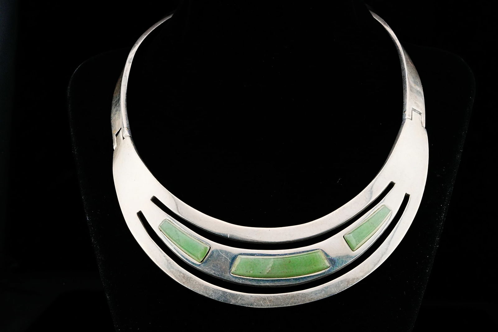 Vintage Taxco Sterling Silver and Travertine Necklace (1 of 7)