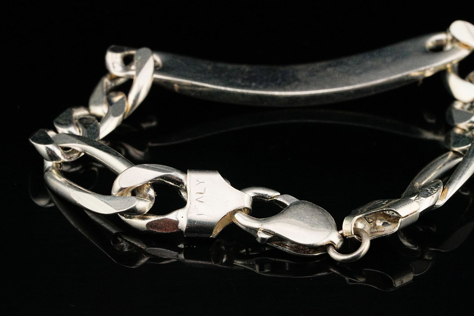 Solid Sterling Silver 8.25" ID Bracelet - 4