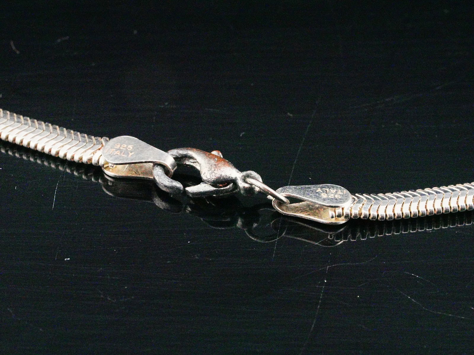 Italian Solid Sterling Silver 18" Herringbone Chain - 3