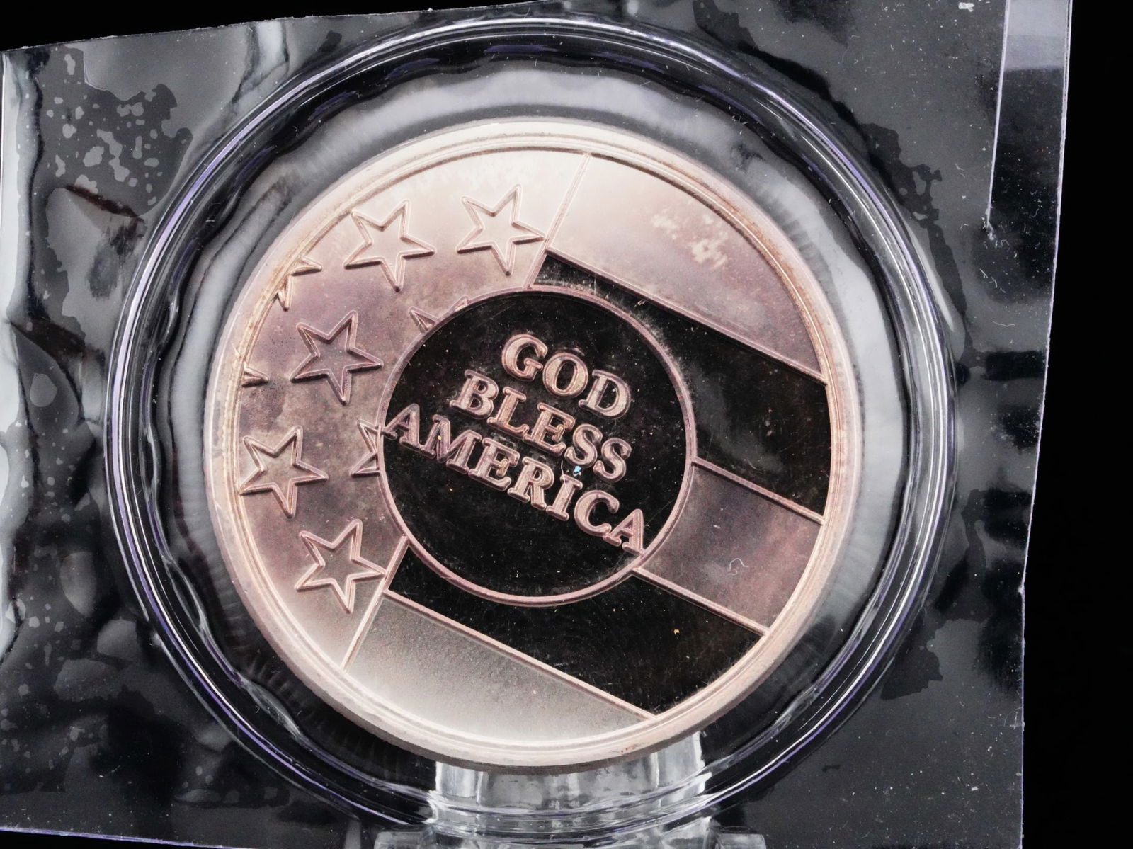 1 Troy Ounce .999 Fine Silver God Bless America Round: 1 Troy Ounce .999 Fine Silver God Bless America Round - This patriotic God Bless America silver round is struck in 1 troy ounce of .999 fine silver and offers timeless Americana appeal combined with s