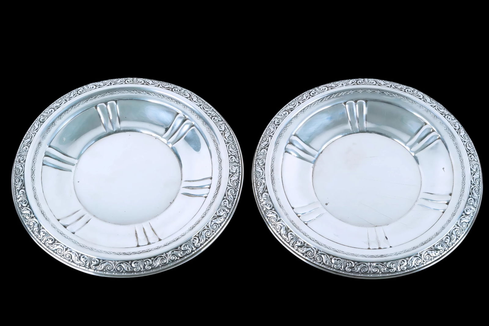 Pair of Dominick & Haff Normandie Sterling Silver Plates (1 of 15)