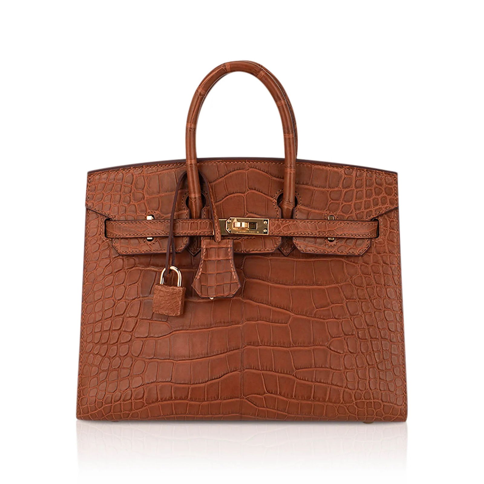 Hermes Gold Matte Alligator Birkin Sellier 25 GHW (1 of 9)