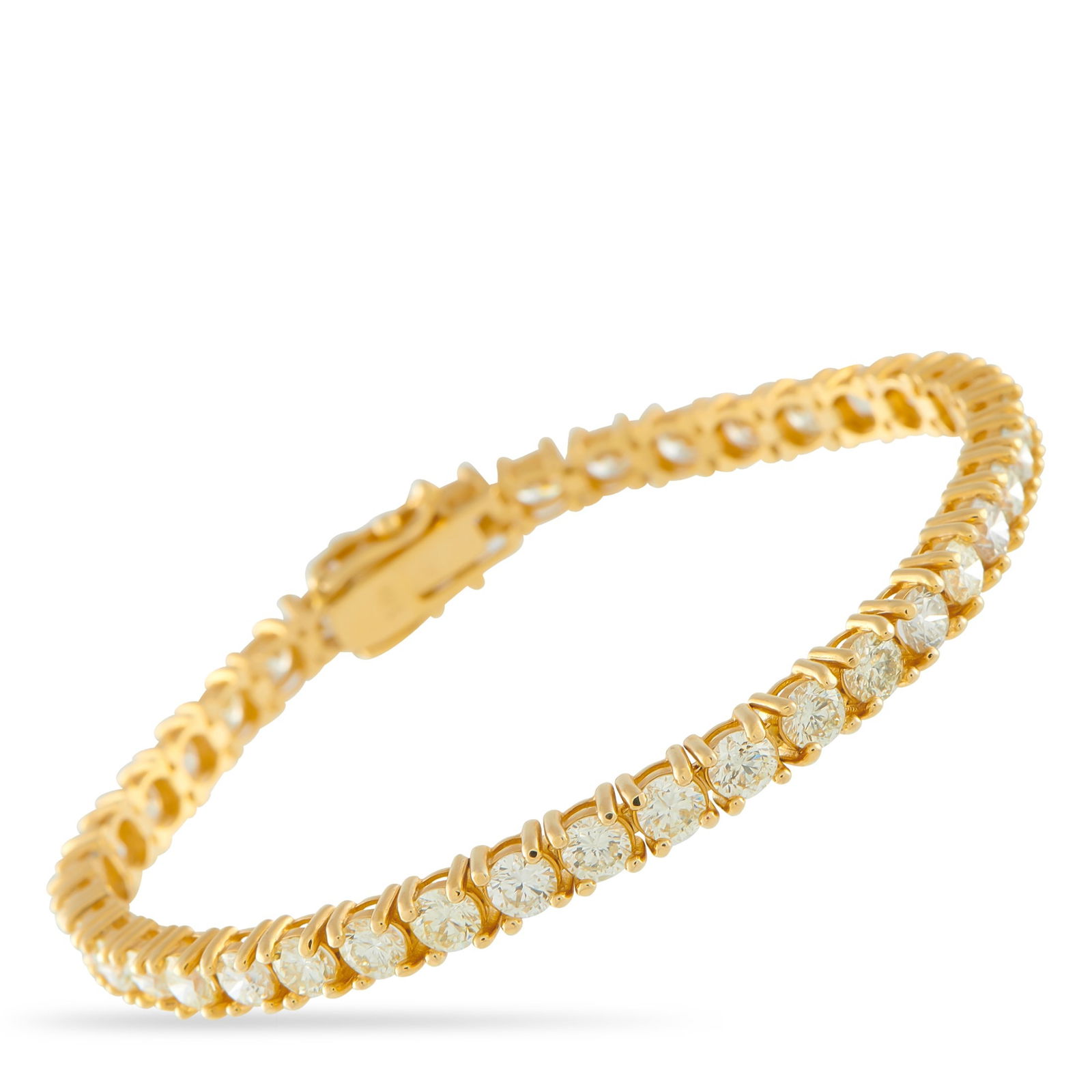 9.65ctw Diamond and 14K Yellow Gold Tennis Bracelet (1 of 3)