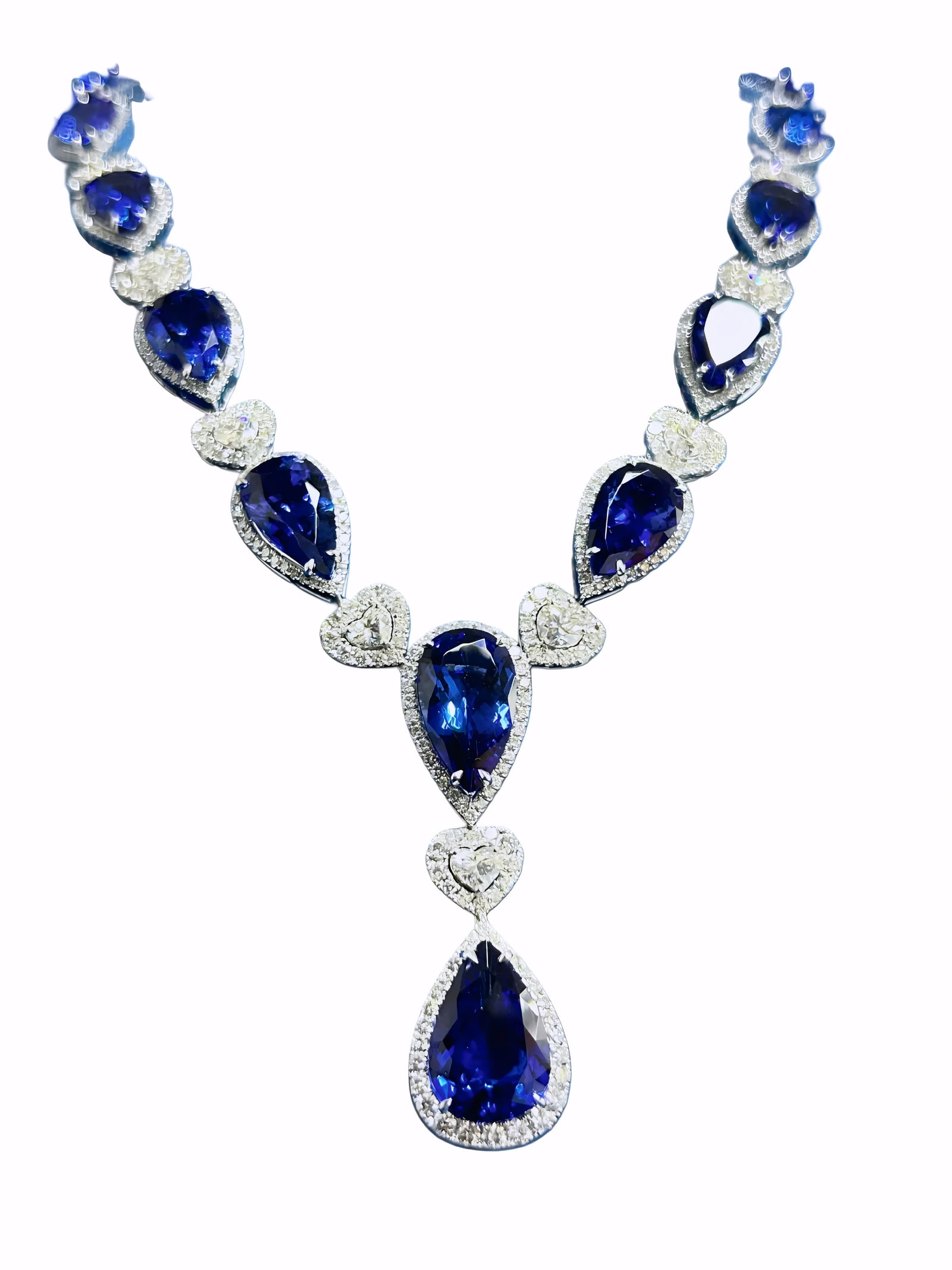 66.55ctw Tanzanite, 18.30ctw Diamond, Plat/18K Necklace - 3