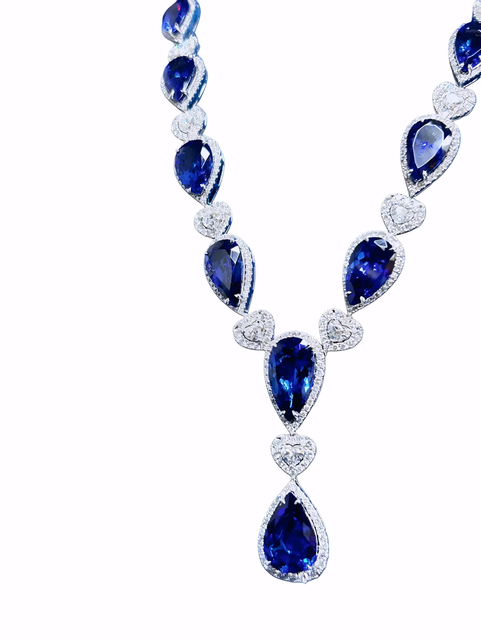 66.55ctw Tanzanite, 18.30ctw Diamond, Plat/18K Necklace - 9