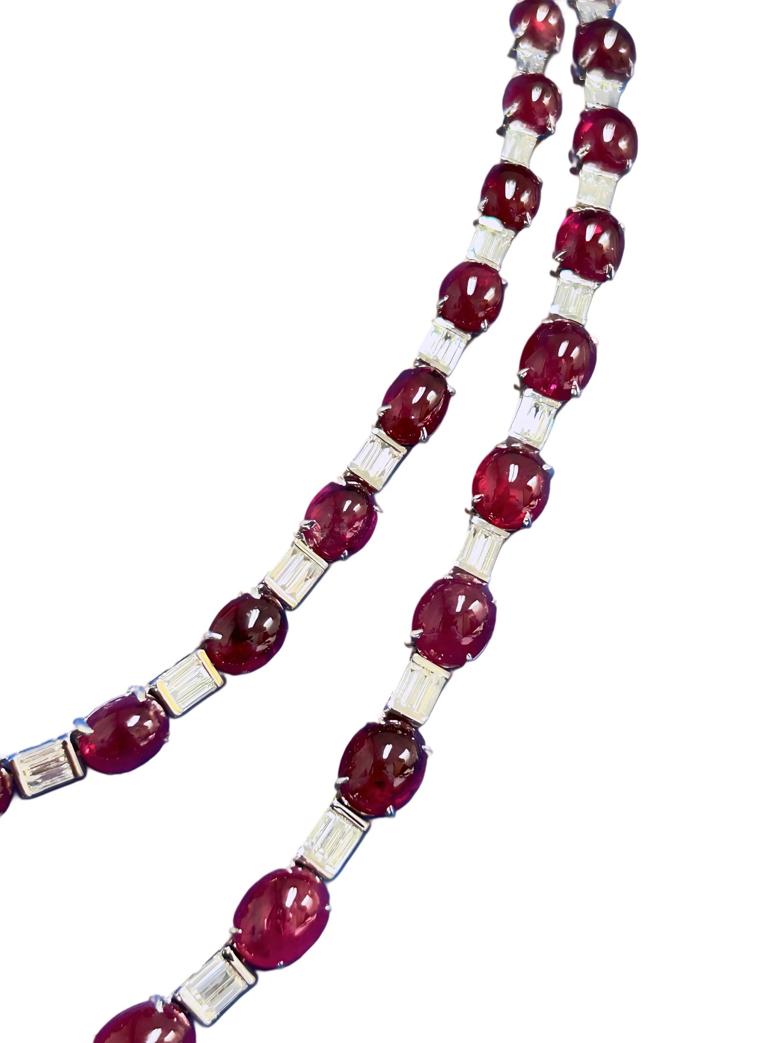 70.80ctw Ruby, 4.10ctw Diamond and 18K Necklace - 6
