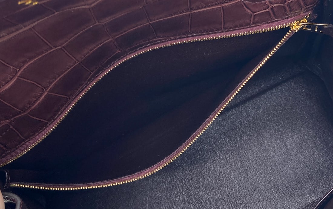 Hermes Bordeaux Matte Alligator Kelly 28 W/GHW - 17