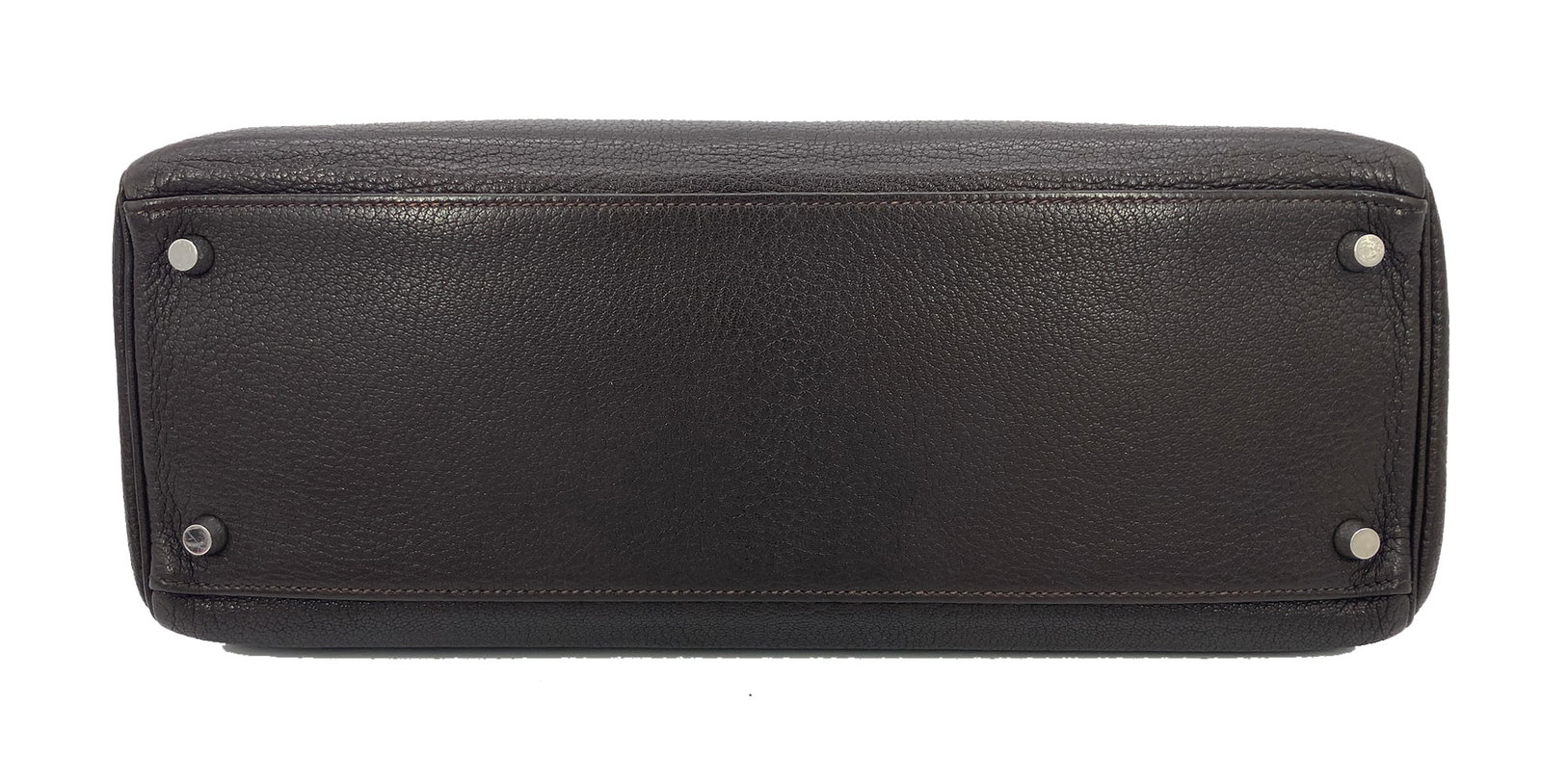 Hermes Chocolate Brown Togo Leather Kelly Retourne 35 - 6