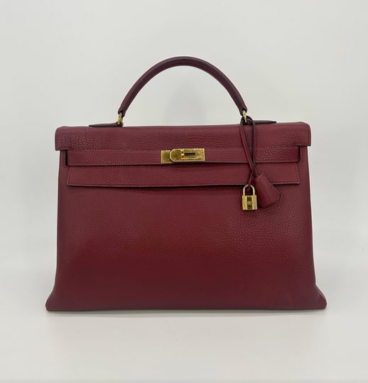 Hermes Rare White Swift Leather Kelly Flat 35 - 2