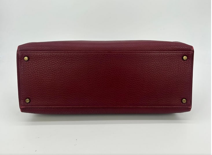 Hermes Rare White Swift Leather Kelly Flat 35 - 5