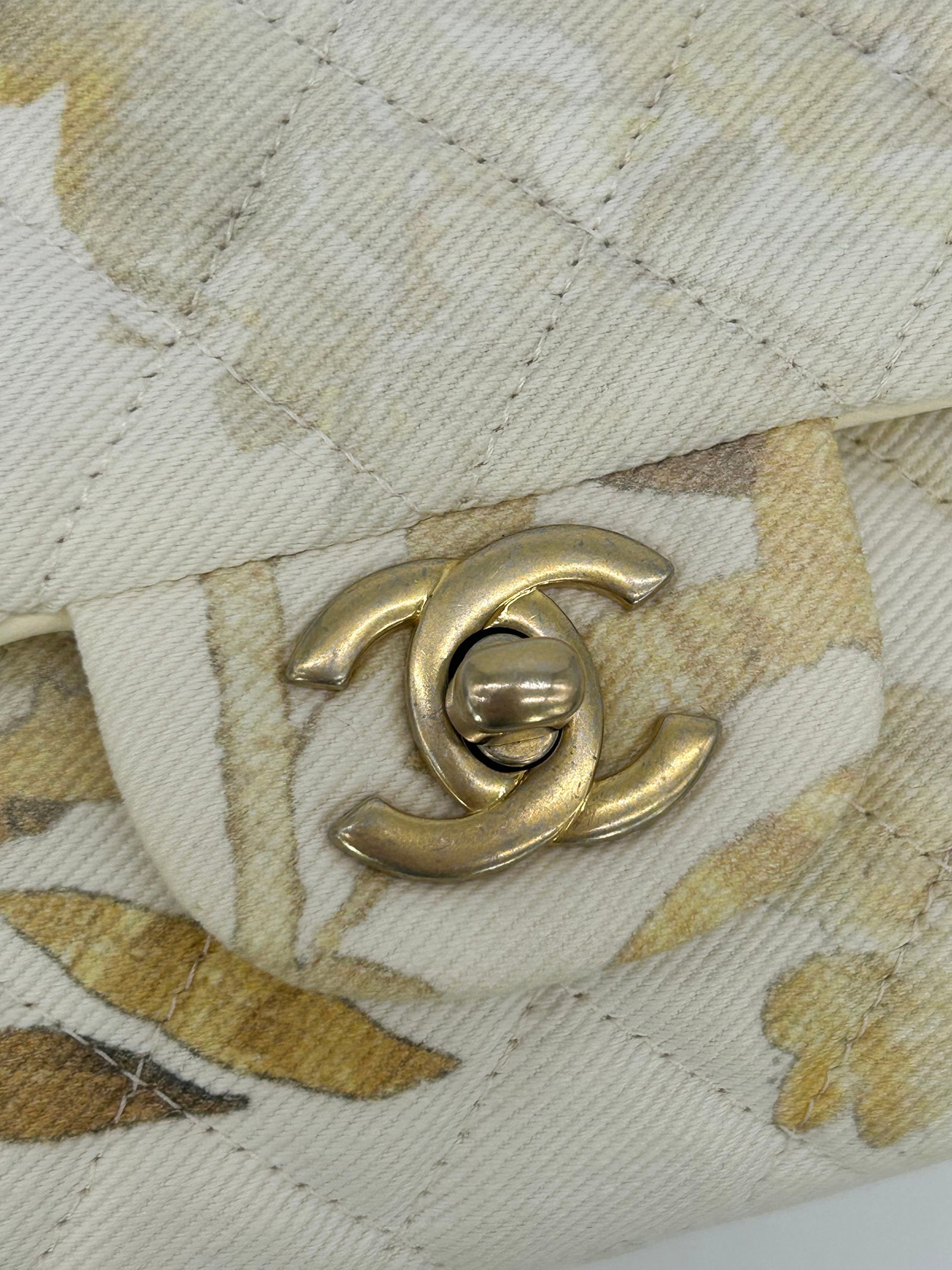 Chanel Denim Floral Medium Double Flap Classic 2.55 - 10