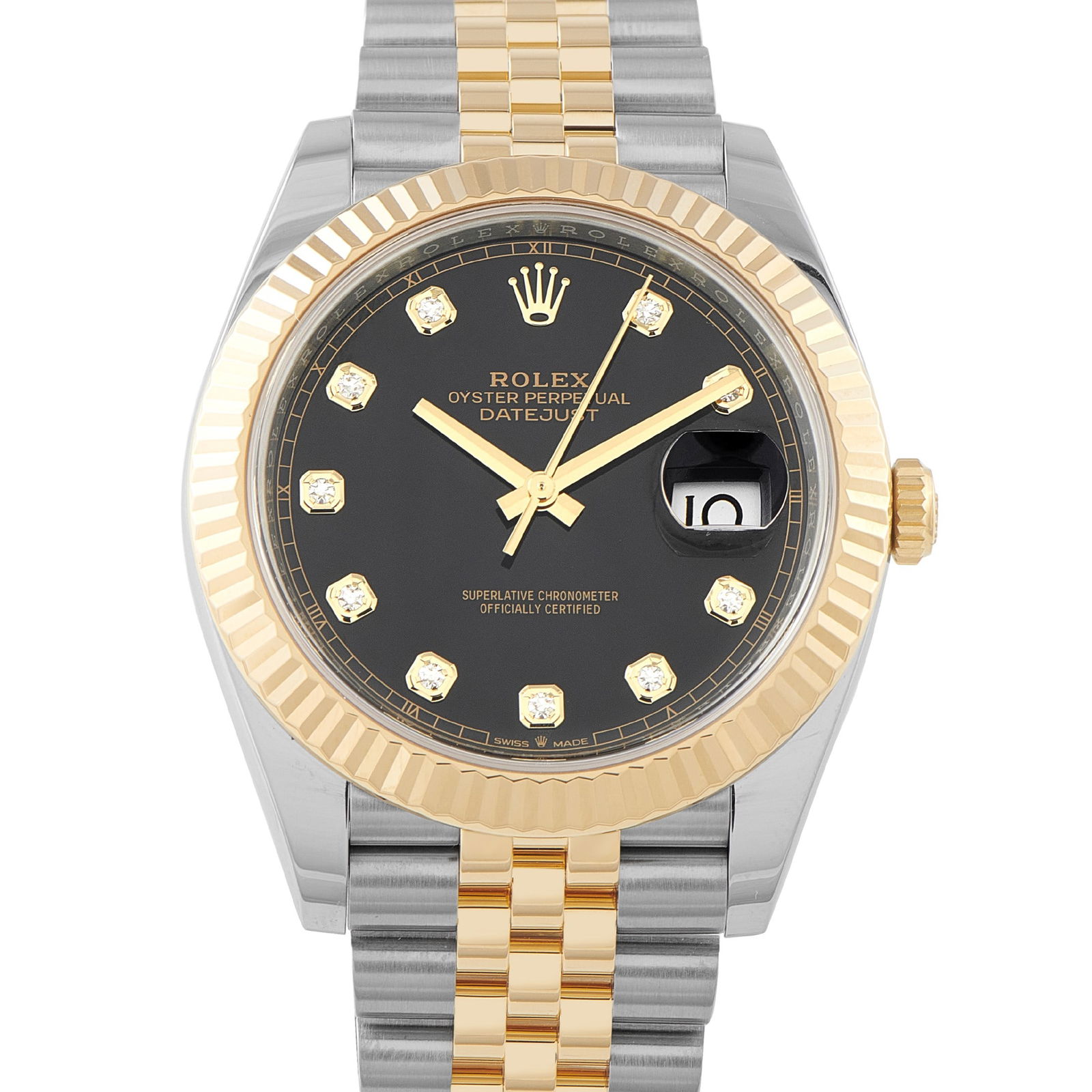 Rolex Datejust 41 18K/SS Watch W/Diamond Dial (126333) (1 of 5)