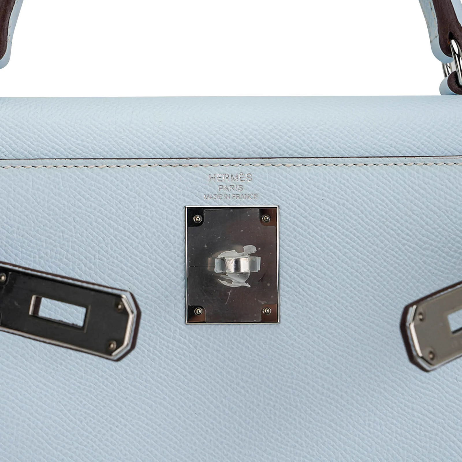 Hermes Blue Brume Epsom Leather Kelly Sellier 28 - 7