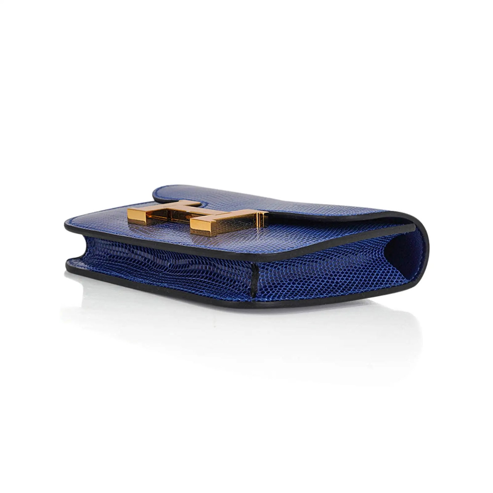 Hermes Sapphire Lizard Constance Slim Wallet Belt Bag - 8