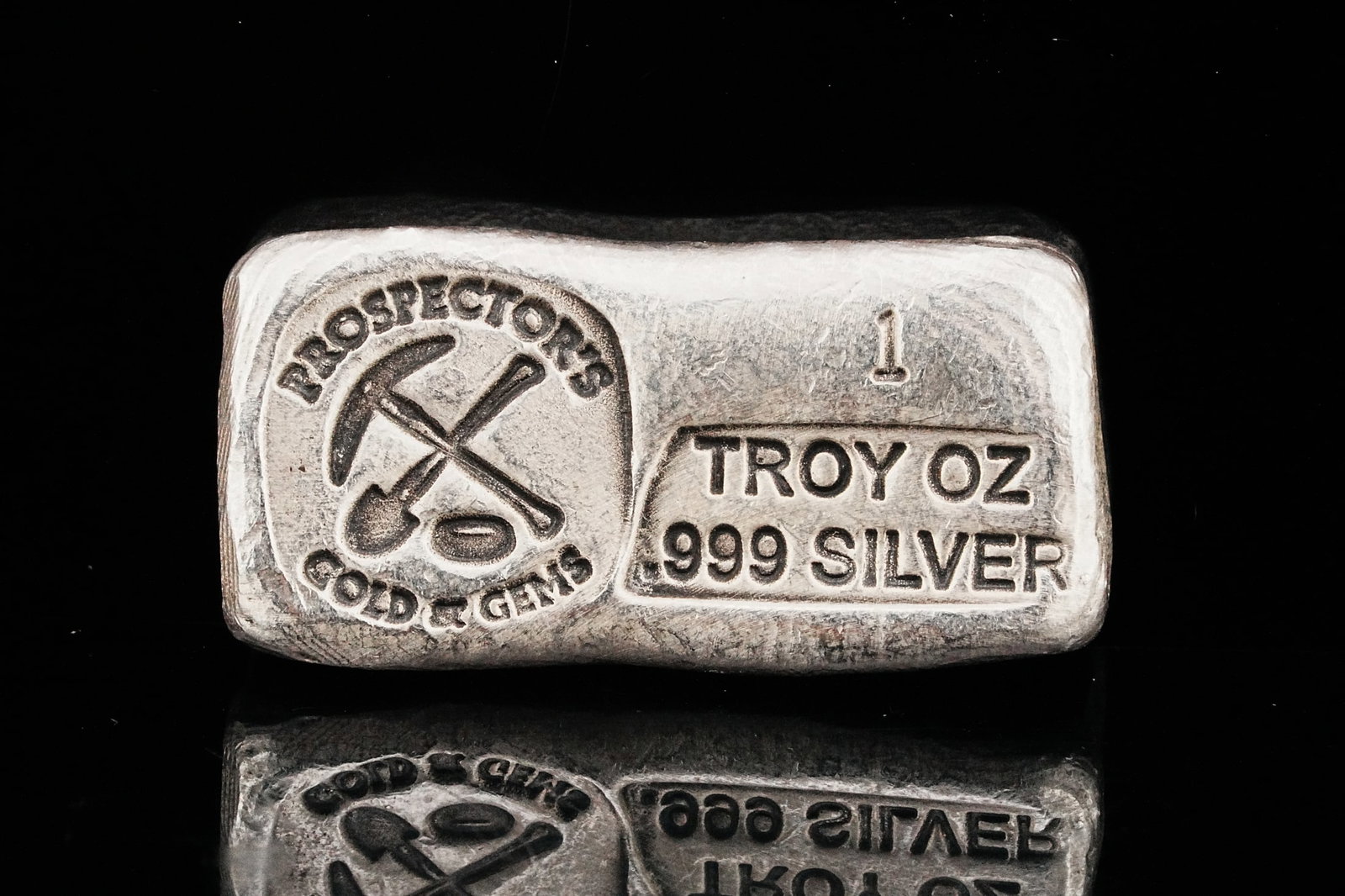 1 Troy Ounce .999 Fine Silver Hand Poured Bullion Bar (1 of 2)