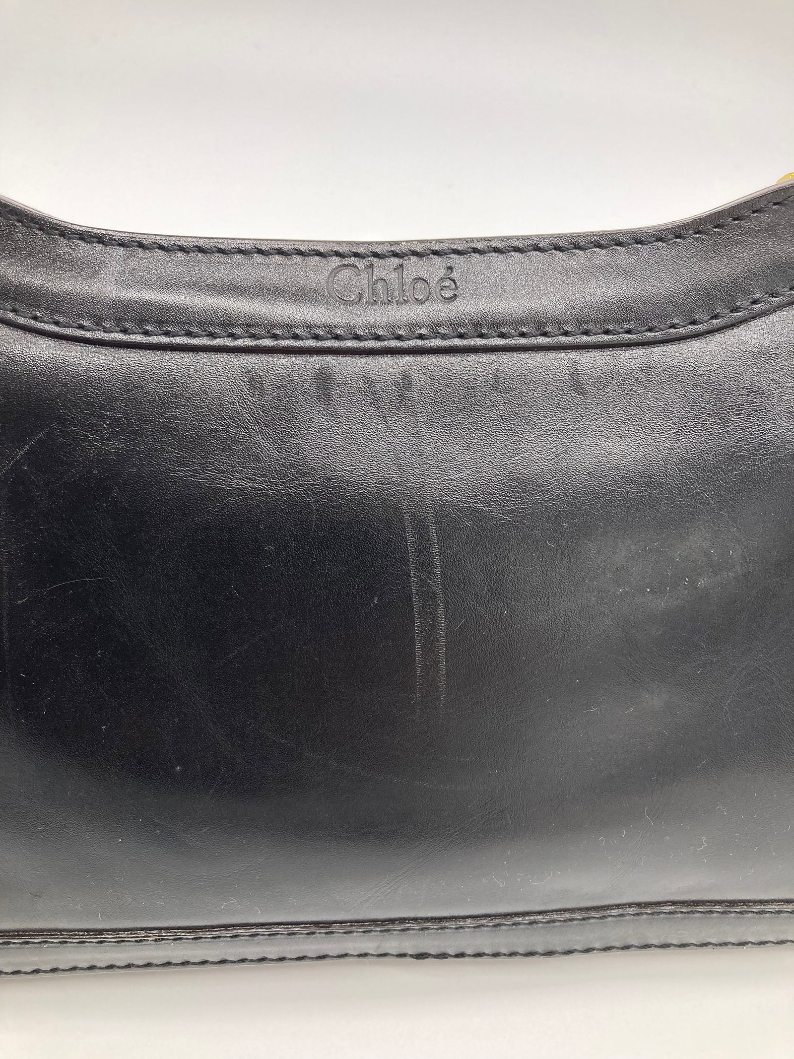 Chloe Rare Vintage Brown Leather Amber Jeweled Handbag - 5