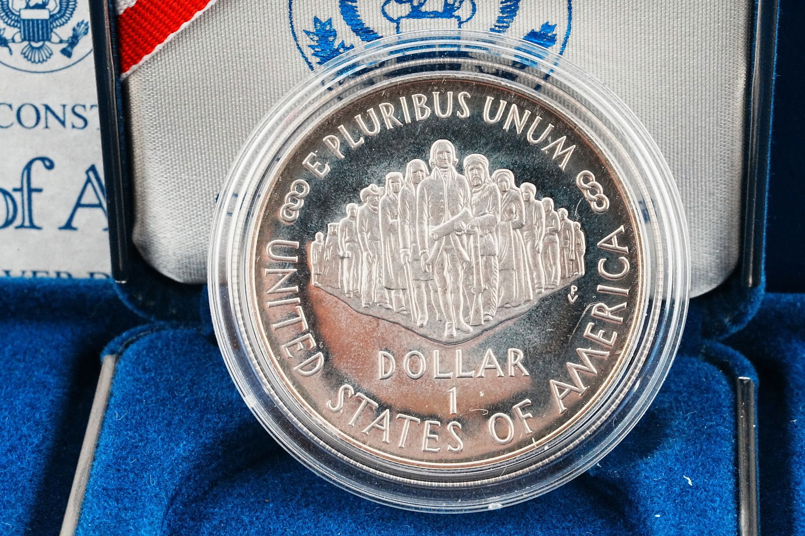 1987 U.S. Constitution Bicentennial Proof Silver Dollar - 2