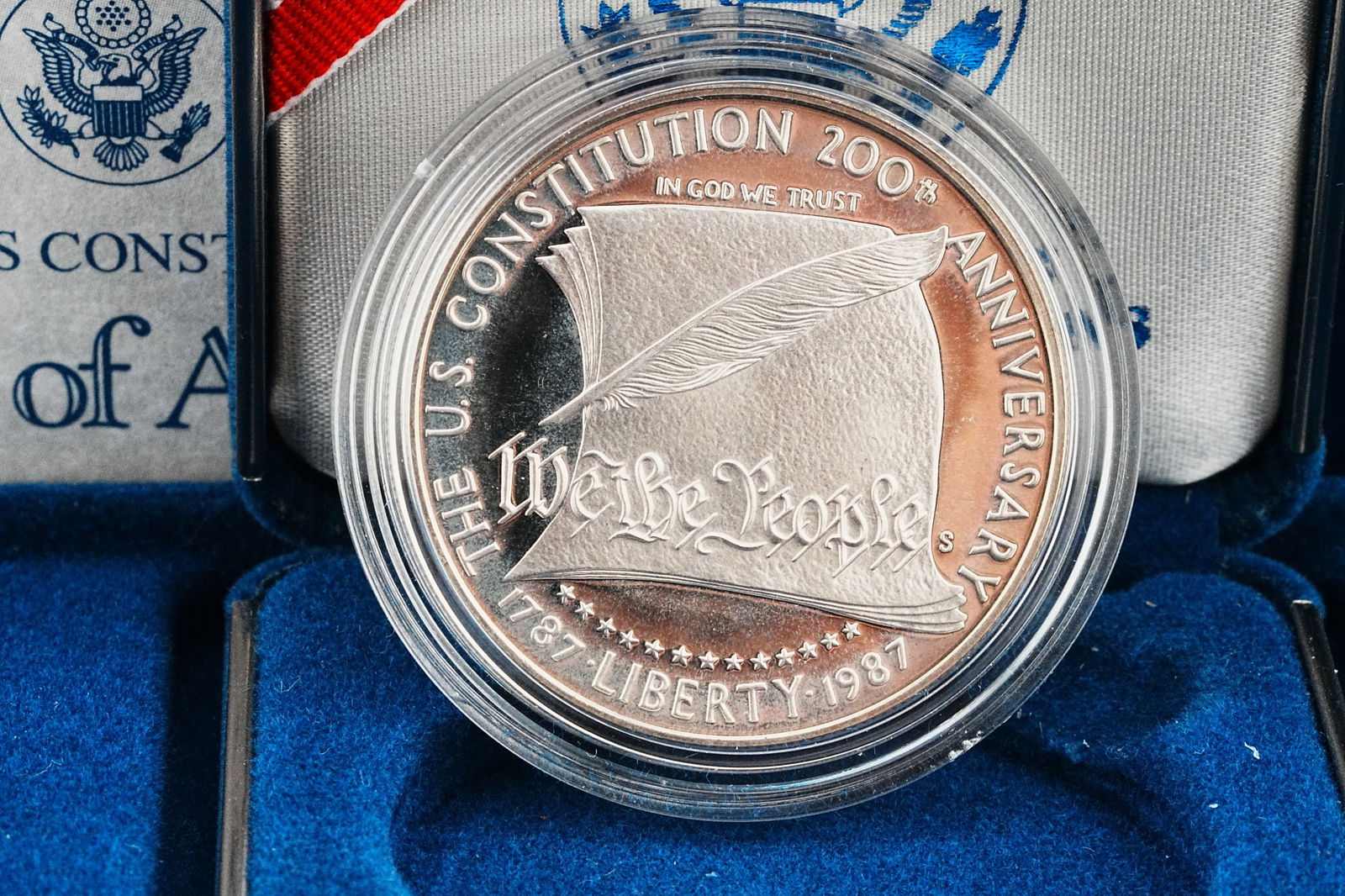 1987 U.S. Constitution Bicentennial Proof Silver Dollar - 3