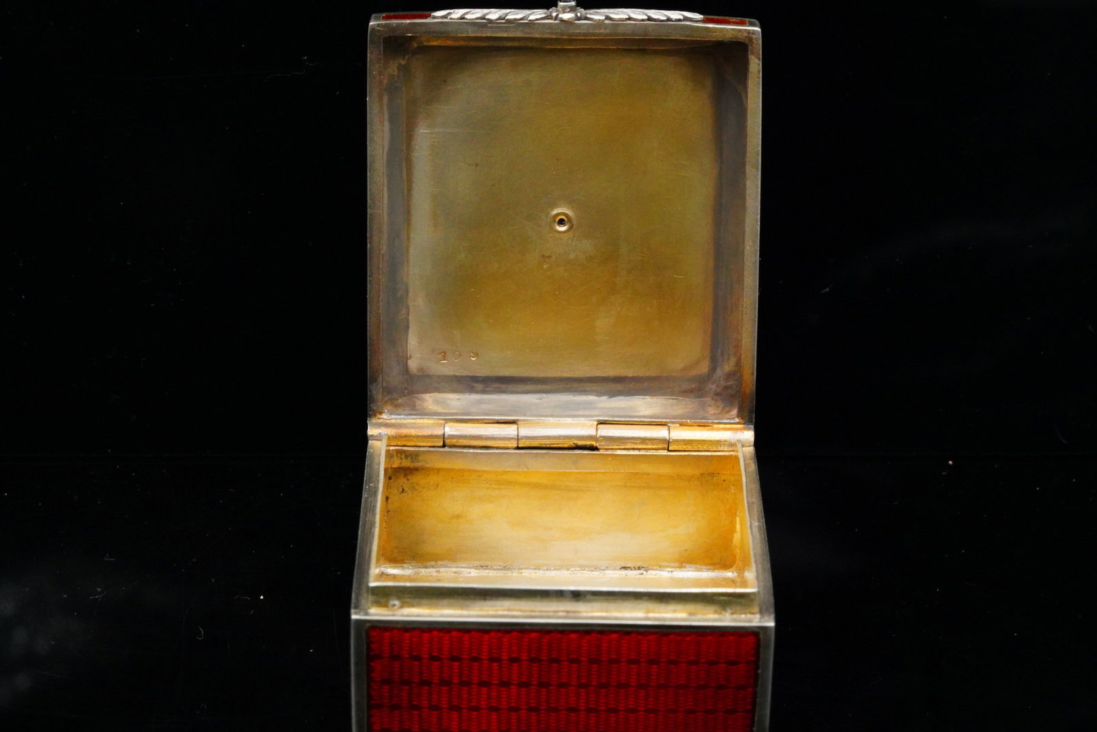 Guilloche Enamel, 0.50ct Diamond and Silver Pill Box - 6