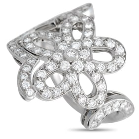 Van Cleef & Arpels 0.85ctw Diamond and 18K Flower Ring