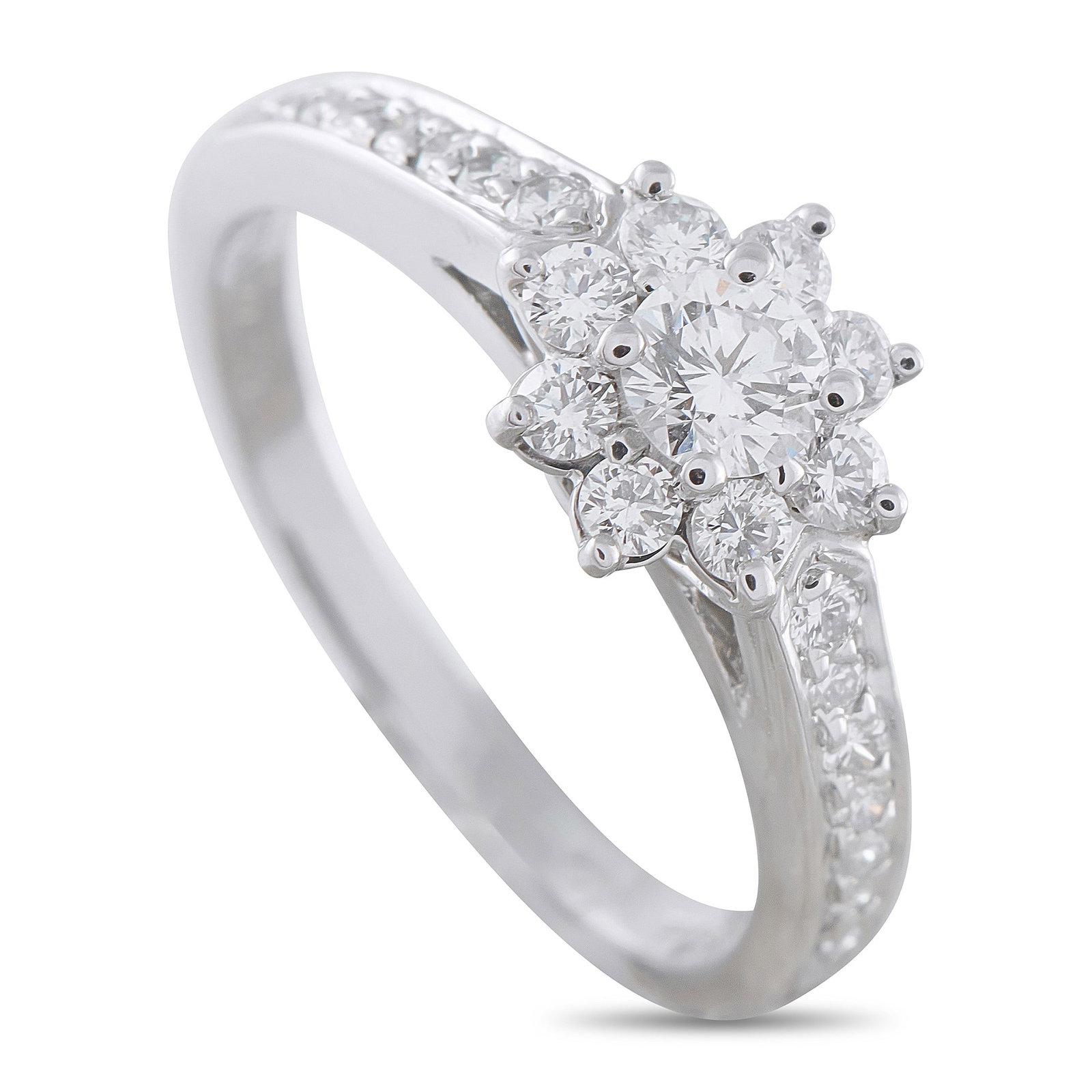 Tiffany & Co. 0.50ctw VS/F-G Diamond and Platinum Ring: Tiffany & Co. 0.50ctw VS/F-G Diamond and Platinum Ring - This Tiffany & Co. ring offers a timeless and refined design. Crafted in platinum, it features diamonds totaling approximately 0.50 carats, gra