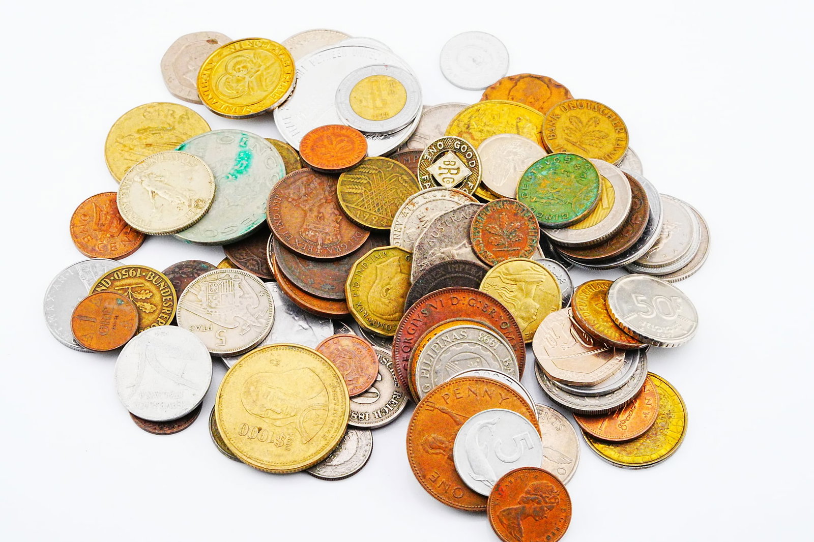 Mixed Lot of Unsearched World Coins (Approx. 1 LB) (1 of 2)