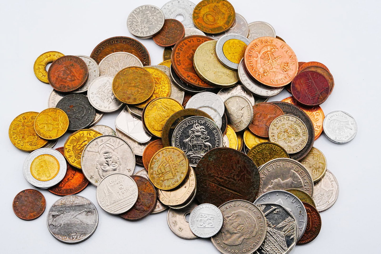 Mixed Lot of Unsearched World Coins (Approx. 1 LB) (1 of 2)