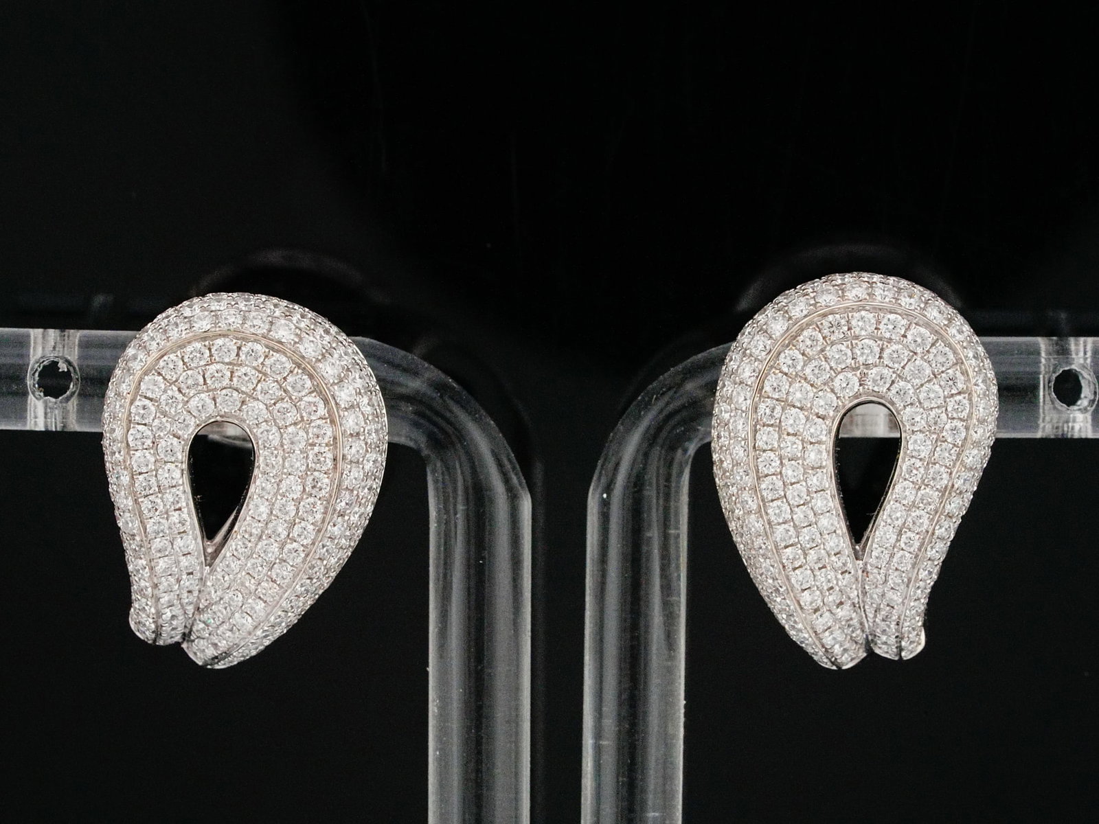 2.20ctw SI1-SI2/G-H Diamond and 18K White Gold Earrings (1 of 6)