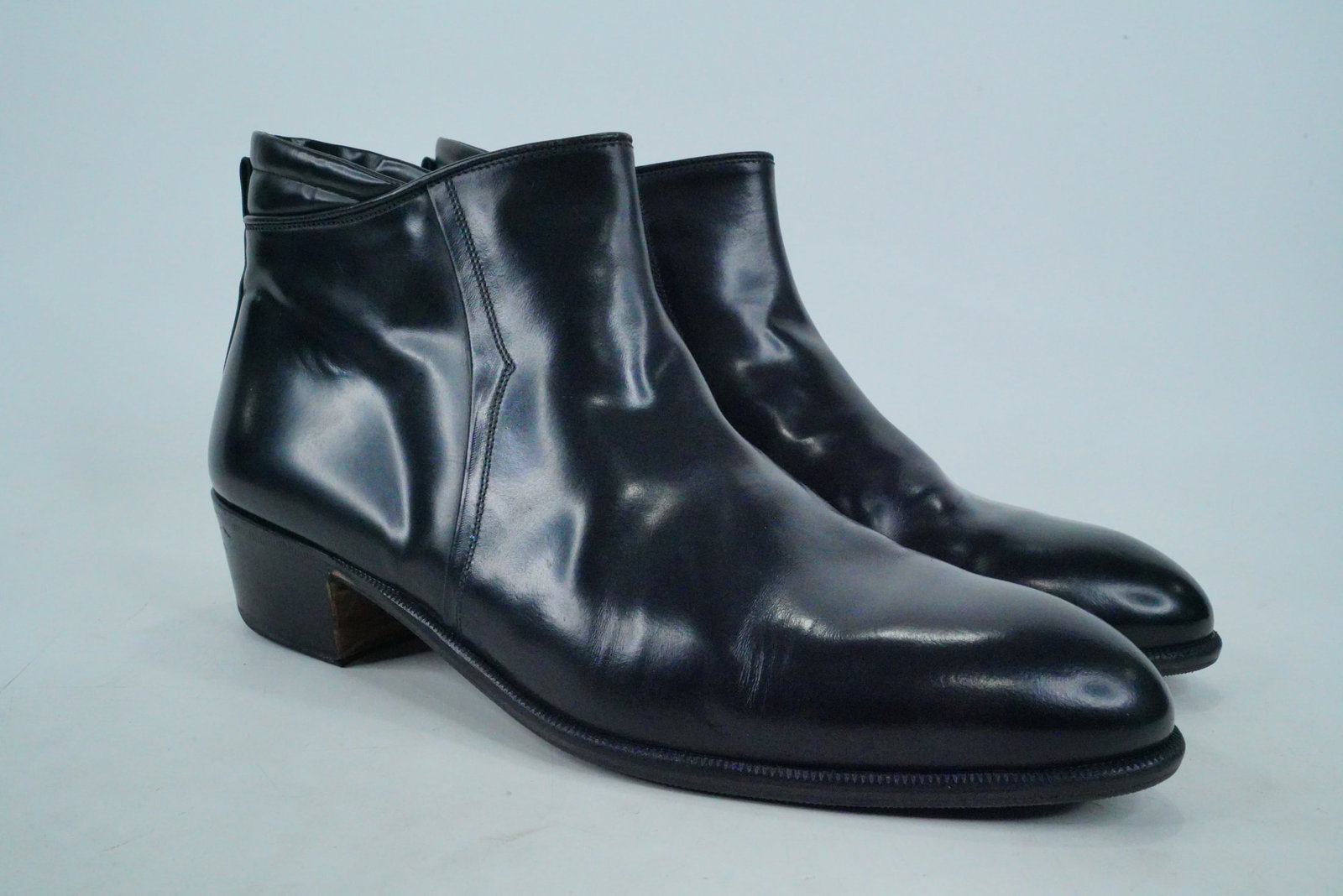 Nicolas Cage "Face/Off" Black Leather Cuban Heel Boots (1 of 8)