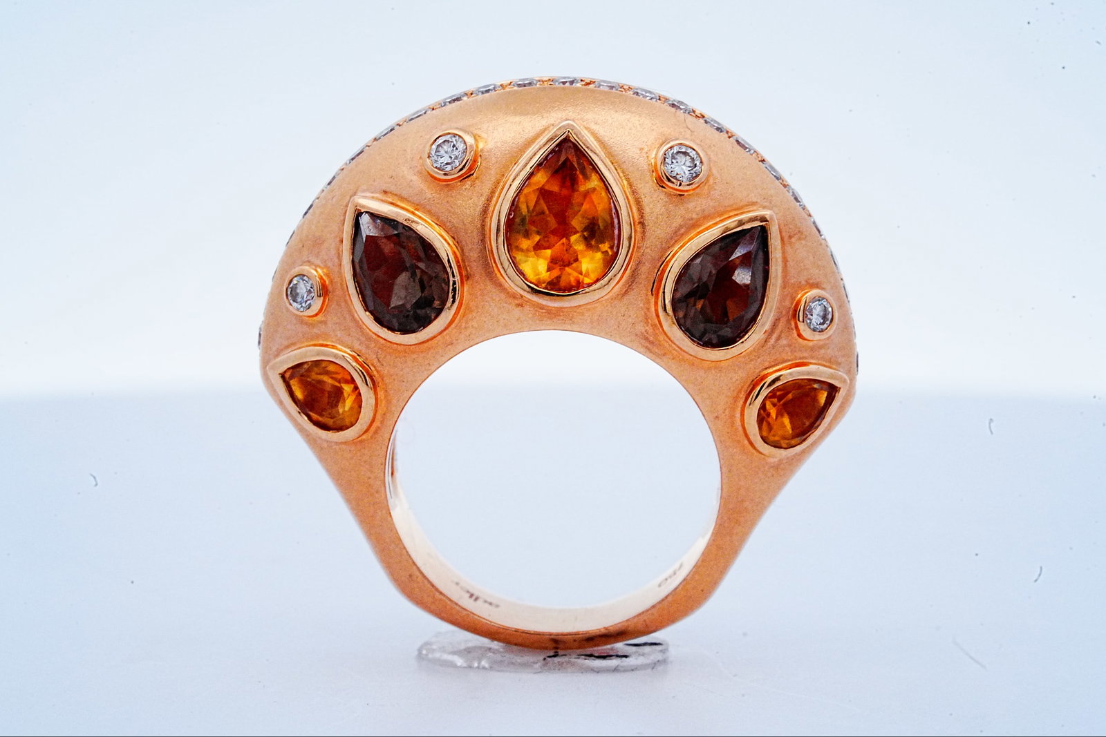 Adler 1.00ctw Diamond, Citrine and 18K Rose Gold Ring (1 of 8)