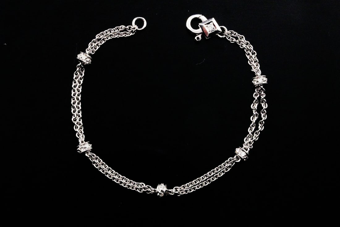 18K White Gold and 0.35ctw Diamond 6.75" Bracelet (1 of 5)