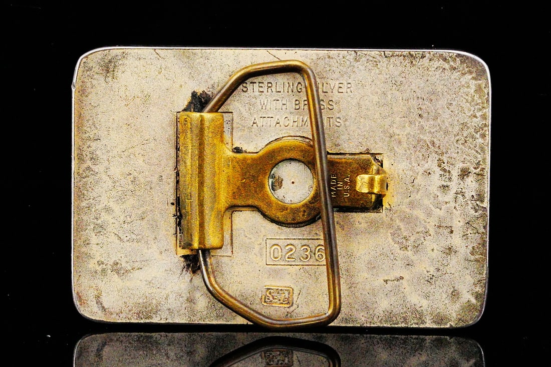 Solid Sterling Silver Article II Eagle Belt Buckle - 2