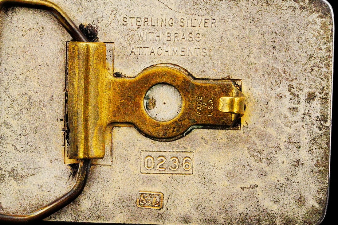 Solid Sterling Silver Article II Eagle Belt Buckle - 3