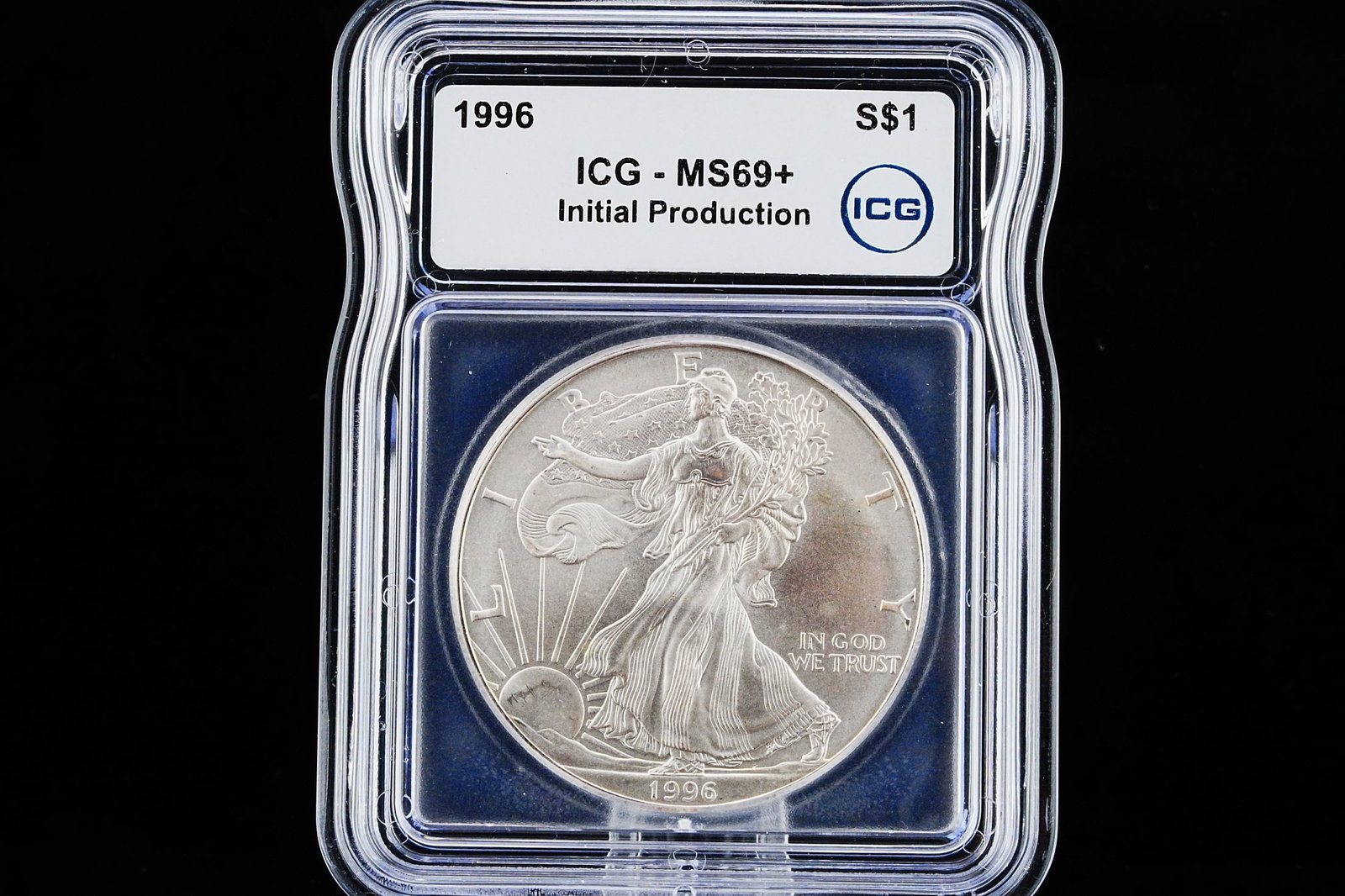 1996 American Silver Eagle MS69+ ICG Initial Production (1 of 3)
